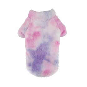 Soft Plush Pullover - Tie-Dye Pink & Purple (size: X-Small)