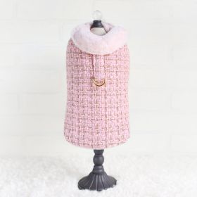 Dog Coat Chantel Tweed (Color: Pink, size: SM)
